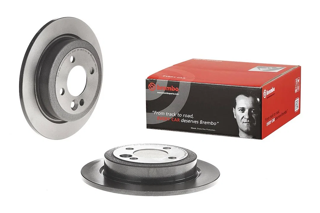 08916311C02 – BREMBO Brake Rotor, Solid One Piece Design Wheel Bolt Pattern 4 x 100 Millimeter 259 Millimeter Diamete...